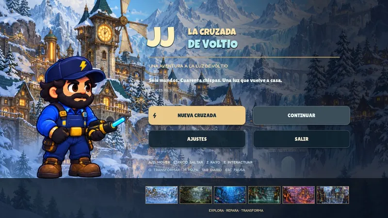 JJ — La Cruzada de Voltio — Pantalla de título