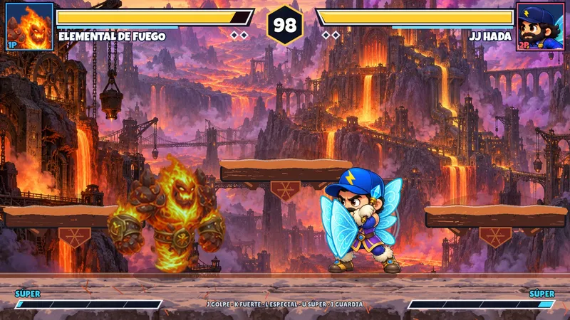 JJ · Pelea en el Pueblo — Elemental de Fuego vs JJ Hada
