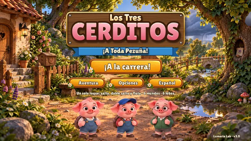 Los Tres Cerditos — ¡A Toda Pezuña! — ¡A la carrera!