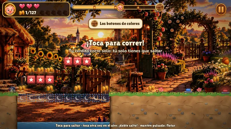 Los Tres Cerditos — ¡A Toda Pezuña! — Botones de colores