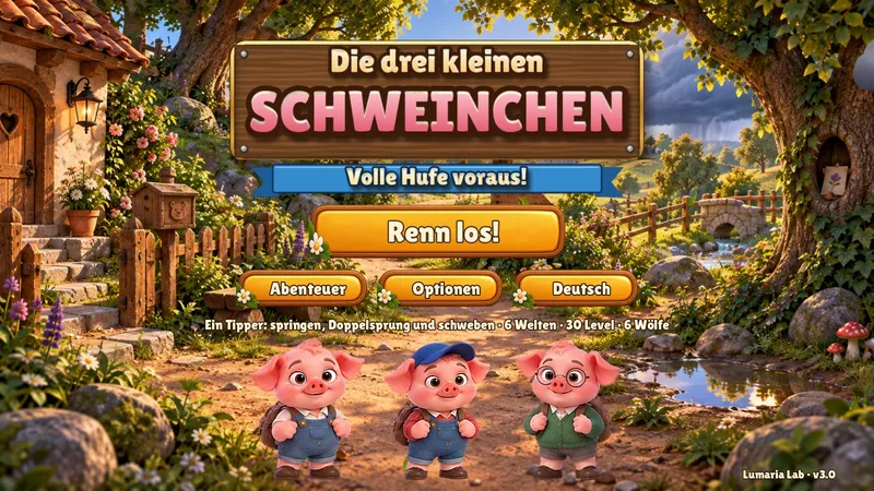 Los Tres Cerditos — ¡A Toda Pezuña! — Die drei kleinen Schweinchen