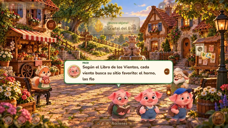 Los Tres Cerditos — El Secreto del Gran Soplo — Diálogos con voz
