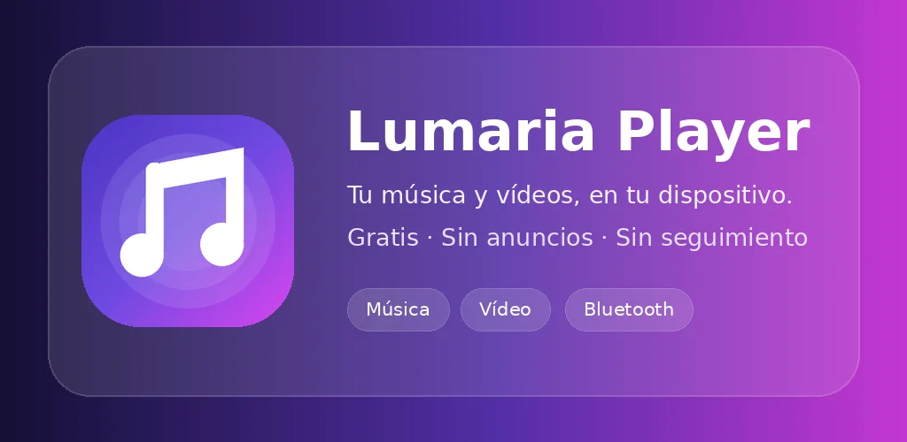 Lumaria Player — Product feature graphic