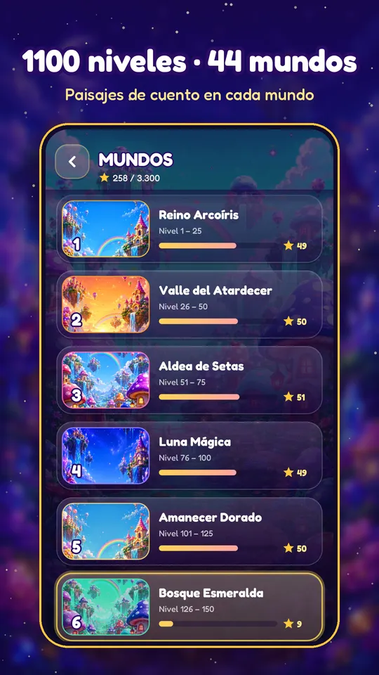 Lumaria Pop — 1100 niveles · 44 mundos